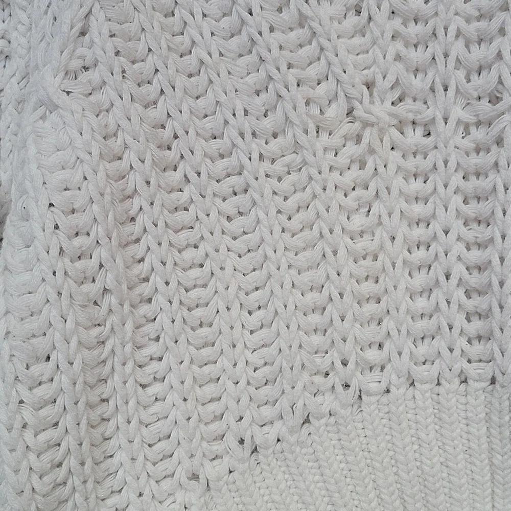 Free People Sweetheart Mock Neck Sweater Size XS Cozy Boho Cotton Knit